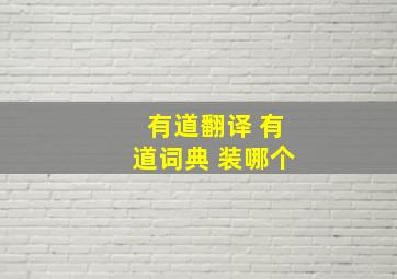 有道翻译 有道词典 装哪个